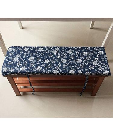 Comfortable Long Bench Cushion Pad Rectangle Long Stool Mat 2 or 3 Seater Not-Slip Settee Cushion with Ties for Patio Furniture Swing Chair - Buy Online on GoSupps.com