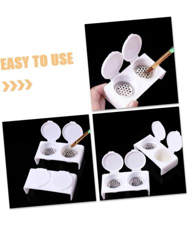 Housoutil with cover Pen wash cup monomer dish with lid Stainless steel wash pen bracket nail tool dapping dish for nails dappen dish for nails various liquid manicure - Buy Online on GoSupps.com