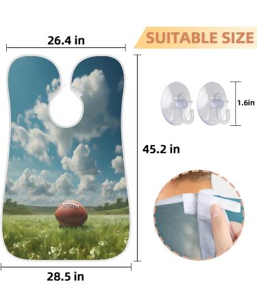 Shop Turf Blue Sky & White Clouds Beard Bib Apron - Perfect Beard Hair Catcher for Men | Ideal Father's Day & Christmas Gift for Dad & Husband - Buy Online on GoSupps.com