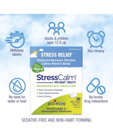 Boiron StressCalm - Natural Relief for Stress, Anxiety & Fatigue - 60 Count - Buy Online on GoSupps.com
