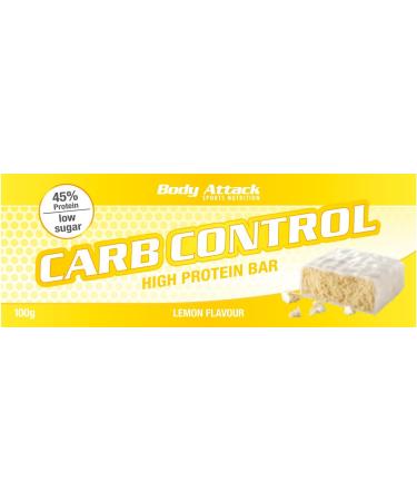 Buy Body Attack Carb Control Protein Bar Lemon 15-Pack | High Protein Snack for Weight Management - Buy Online on GoSupps.com