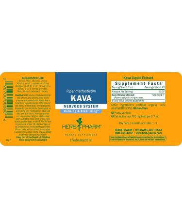 Herb Pharm Kava Root Extract for Stress Relief & Relaxation - 1oz - Buy Online on GoSupps.com
