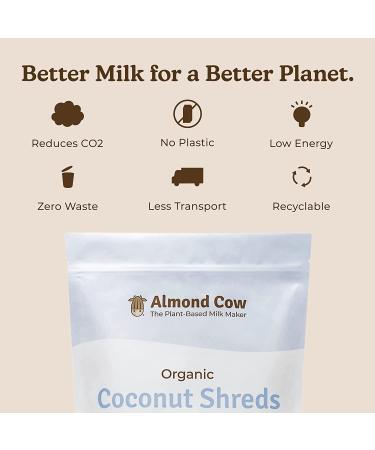 Organic Coconut Shreds for Homemade Plant-Based Milk Making | Almond Cow | 2lbs Bulk | Vegan & Keto Friendly - USDA Certified Organic, Non-GMO | Glyphosate Residue Free - Buy Online on GoSupps.com