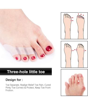 4 x Silicone Toe Separators for Little Toe Correction & Bunion Protection - Hallux Valgus Relief - Buy Online on GoSupps.com