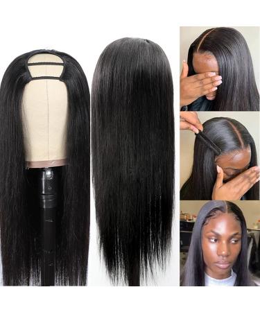 CanaryFly 24 Inch Brazilian Straight Human Hair U-Part Wig for Black Women - 180% Density, Natural Color, Glueless - Buy Online on GoSupps.com