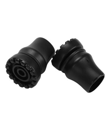 Siopob Cane Tips | 2 Cane Rubber Tips - Non Slip Terrain Cane Tips Crutch Tips R-eplacement Cane Tips Black Inner diameter 22mm