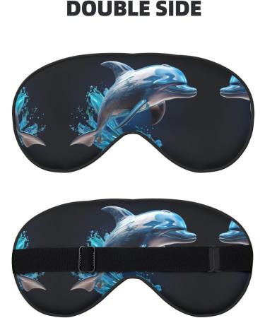 Unique 3D Dolphin Print Eye Mask | Soft Unisex Sleep Shade for Travel & Yoga - Buy Online on GoSupps.com