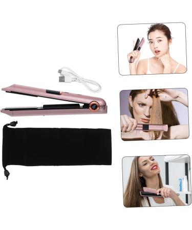 LALADEFIEE Curling Iron Mini Hair Curling Wand Pro Tools Cordless Hair Straightener Travel Hair Tools Abs 21X4X3.5CM Golden - Buy Online on GoSupps.com