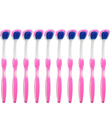 Buy Verdant Touch Tongue Cleaner Brush - Ergonomic Silicone Tongue Scraper for Oral Hygiene - Long Handle Pink - Buy Online on GoSupps.com