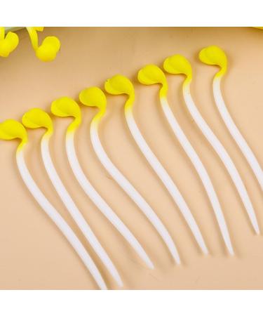 Alipis 12pcs bean sprouts Model decorations pretend lifelike vegetable adornment decorate fruit vegetables decorative vegetable artificial pvc Green bean sprouts Yellow 9.00X1.00X1.00CM - Buy Online on GoSupps.com