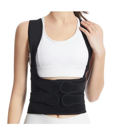 Usable Shoulder Brace Clavicle Support Back Pain Posture Corrector Hunchback Correction Back Brace for Women Men black S - Buy Online on GoSupps.com