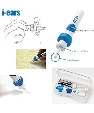 Ankrista Electric Ear Suction Device - Portable Automatic Ear Cleaner for Children and Adults (Blue) - Buy Online on GoSupps.com