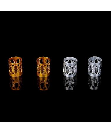Dreadlock Accessories Adjustable Colorful Braiding Hair Rings Hair Braid Rings Adjustable Metal Decoration Tools(Gold+Silver) - Buy Online on GoSupps.com