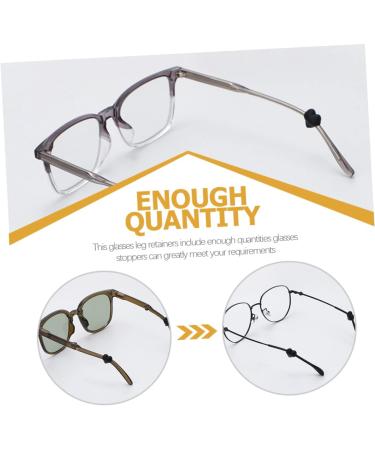 Housoutil Schnapps Glass - 20 Pairs Anti-Cover Glass Holders & Accessories | Black Silica Glasses Ears Anti-Clip - Buy Online on GoSupps.com