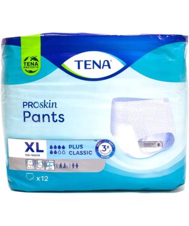 Tena Pants Plus Proskin Incontinence Pads XL 12 Pack XL (12 Pack)