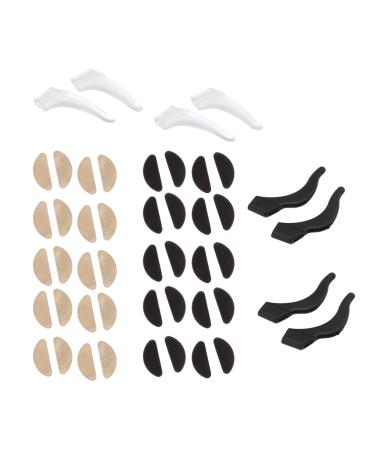 Fomiyes 1 set anti-slip cover for glasses Fashion glasses for women Self-adhesive silicone-nose pads glasses handles comfort brilliant parts slipper