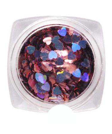 KKDIY 1 Box of Heart Glitter Holographic Glitter Diamond 21 Colours Shiny Eye Skin Highlighter Face Body Glitter Festival Makeu Grey