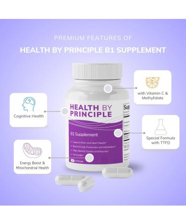 HEALTH BY PRINCIPLE B1 Supplement(TTFD) Energy Production Cognitive Health Digestion Support 100 Capsules - Buy Online on GoSupps.com