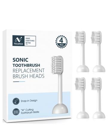 NICEBLE Toothbrush Heads Niceble Electric Toothbrush Replacement Heads for NICEBLE Sonic Toothbrush(LN-ST001) 4-Pack Standard
