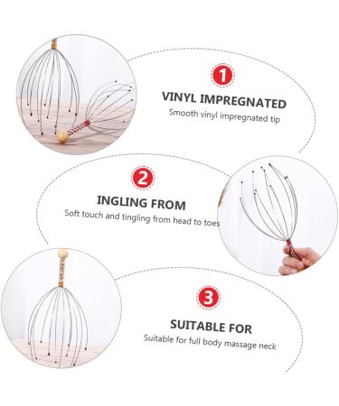 Buy Minkissy 12-Piece Massage Device Set | Scalp & Shampoo Scrubber Tool for Ultimate Relaxation | Manual Hair Crubber & Steel-Wood Massage Tools | International Shipping Available - Buy Online on GoSupps.com