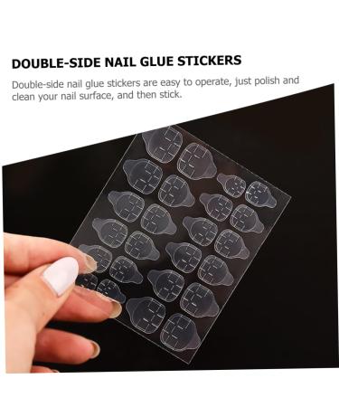 Ipetboom 20 Sheets Double Sided Adhesive Nail Stickers Nail Gel Nail Art Stickers Labels Press on Nails Sticky Tabs Glue Nail Sticky Tabs for Nails Plastic Nail Piece High Viscosity - Buy Online on GoSupps.com