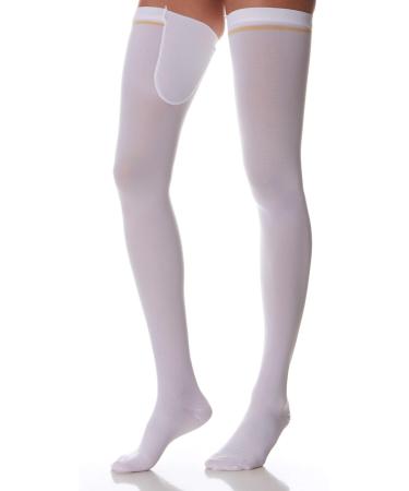 SCUDOTEX Medical stockings for attachment to thrombosis special compression stocking 18 24 Hg long color white size 3 - Buy Online on GoSupps.com