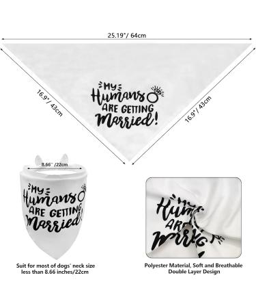 White My Humans are Getting Married Dog Wedding Engagement Bandana Wedding Photo Photos LMSHOWOWO Dog Bandana Wedding Engagement Announcement Gifts Pet Scarf Accessories for Dog Lovers Bridal Shower Black - Buy Online on GoSupps.com