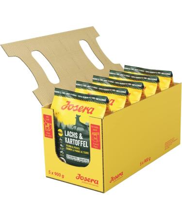 Josera Salmon & Potato Grain-Free Dog Food - Super Premium Dry Food for Adult Dogs (5 x 900g) - Single Animal Protein Source - Buy Online on GoSupps.com