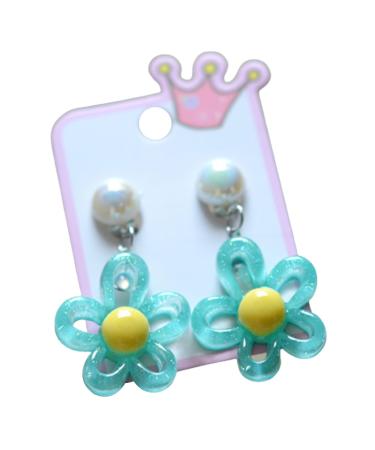 Feyley flower ear clips for girls flower ear clips for children girls fashionable sweet flower earrings light clips earring role play girls jewelry 5