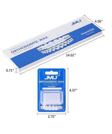 Braces Wax 10 Pack - JMU Orthodontic Wax for Braces & Aligners - 500 Precut Wax Dots - Unscented Dental Wax - Buy Online on GoSupps.com