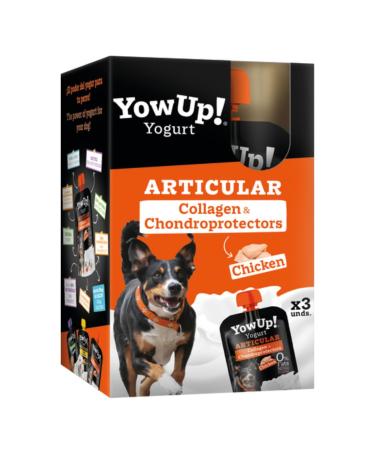 Yowup! Joint Yogurt for Dogs with Collagen, Glucosamine and Chondroitin 115GR- Lactose Free, Sugar Free and Fat Free | Natural Snacks for Dogs (Pack of 3 Units)