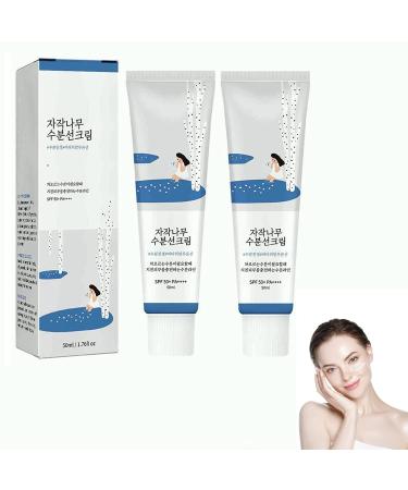 ROUND Relief Sun Sunscreen Birch Juice Moisturizing Sunscreen Birch Juice Moisturizing Sun Cream SPF50+ PA++++ Korean Sunscreen Skin Care Skin Protection and Defense for All Skin Types 2PCS