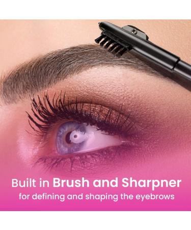 Beauty Forever True Kohl Waterproof Eyebrow Pencil - 404 Soft Brown | Definer with Sharpener, Matte Finish, Long Lasting & Natural Look - Buy Online on GoSupps.com