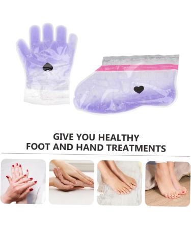 Mikinona 2 Pairs Wax Gloves Wax Cover Kit Paraffin Wax Feet Film Wax Hand Cover Hand Moisturizing Kit Beauty Hand Wax Cover Close Friends Set of Feet Spa Purple Non-woven Fabric - Buy Online on GoSupps.com