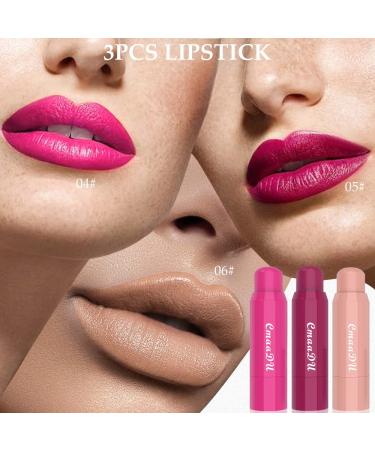 3 Colors Crayon Matte Longwear Lipstick Set - Nourishing Waterproof Velvet Lipstick Collection - Buy Online on GoSupps.com