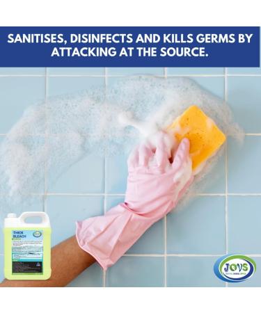 Jovs Thick Bleach 5 Litre - Professional Bleach for Cleaning Toilet Drains and Floors - Hospital Grade - Buy Online on GoSupps.com