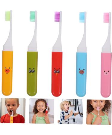 Solustre 5-Pack Hard Bristle Travel Toothbrushes for Adults & Kids - Compact & Foldable Mini Toothbrushes for Camping & On-the-Go - Buy Online on GoSupps.com