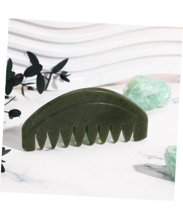 PATKAW Jade Stone Massage Comb - Natural Jade Massager for Acupuncture Head Therapy & Trigger Point Treatment - Shop Internationally - Buy Online on GoSupps.com