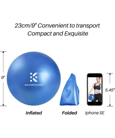 Kalovin Pilates Ball - 9 Inch Mini Exercise Ball for Yoga, Pilates, Barre - Blue - Buy Online on GoSupps.com