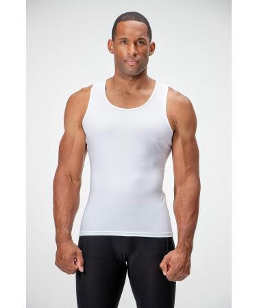 DEVOPS Men's Muscle Dri Fit Tank Top 3-Pack - Large, White (Gray Stitch) - Buy Online on GoSupps.com