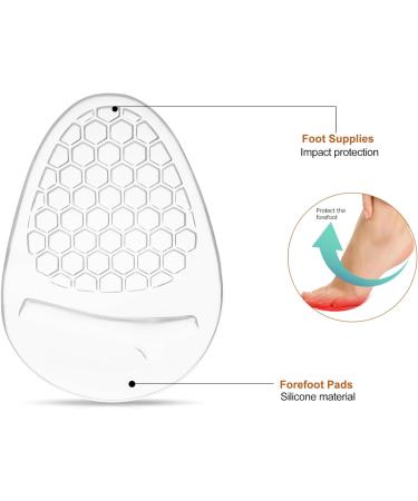 Ball of Foot Cushions - 2 Pairs Soft Gel Metatarsal Pads for Women | Self-Adhesive High Heel Inserts for Ultimate Comfort - Buy Online on GoSupps.com