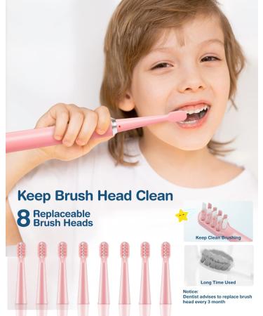 Sonic Rechargeable Kids Electric Toothbrush with 8 Brush Heads - 5 Modes, Smart Timer, Long Battery Life - 9 Piece Set - Buy Online on GoSupps.com