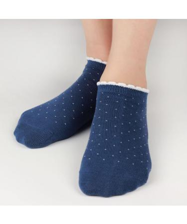COTTON DAY Kids Girls Spotty Pattern Ruffle Top Ankle Socks 5 Pack - 6-8 Years - Buy Online on GoSupps.com
