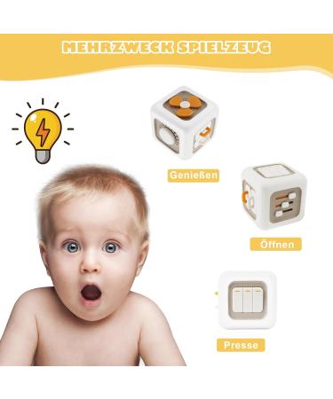 Penchuan Busy Activity Cube - Montessori Fidget Toy for Babies & Toddlers (1-4 Years) | Educational Motor Skills Development & Fun Activities - Buy Online on GoSupps.com