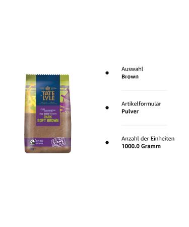 Tate & Lyle Fairtrade Dark Brown Sugar 1kg - Premium Quality for Baking & Cooking - International Shipping Available - Buy Online on GoSupps.com