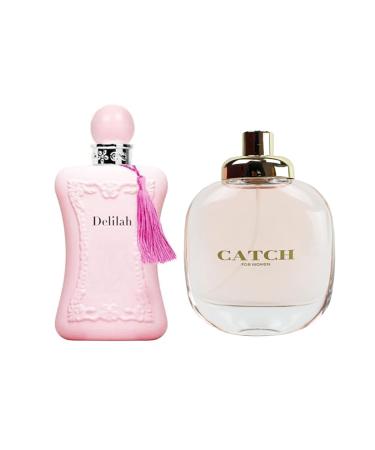 Women's Delilah&Catch for Women Perfume Set Romantic Floral Scent Eau De Parfum Spray for Women 3.4 Fl Oz Each Bottle Daily Used Fragrance