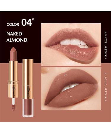 KUAILEGO Rose Gold 2-in-1 Matte & Liquid Lipstick - Full Color Gloss, Long Wear, Waterproof (04) - Buy Online on GoSupps.com