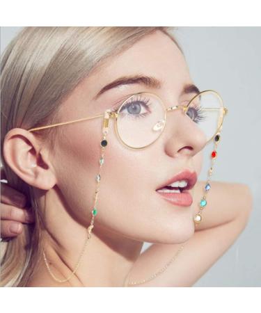 ZSRronngker 2 Pcs Pearls Bead Eyeglass Chain Strap Sunglass Holder Lanyard Necklace Spectacles Holder Sunglasses Neck Cord Strap - Buy Online on GoSupps.com