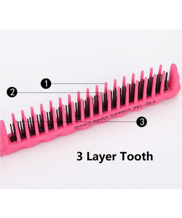 Comb Hair Care Portable Comb Creative 3-row Tooth Hair Brush Fine Tail Comb Hair Comb for Men and Women Hair Styling Tools Accessories Hair Brush (Color : E) - Buy Online on GoSupps.com