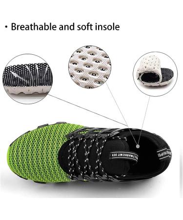 SKDOIUL Mens Sport Running Shoes - Breathable Mesh Trail Runners Fashion Sneakers (Size 10.5, 8066-Green) - Buy Online on GoSupps.com